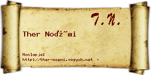 Ther Noémi névjegykártya