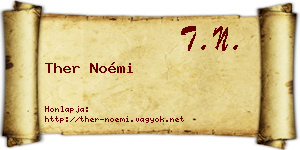 Ther Noémi névjegykártya